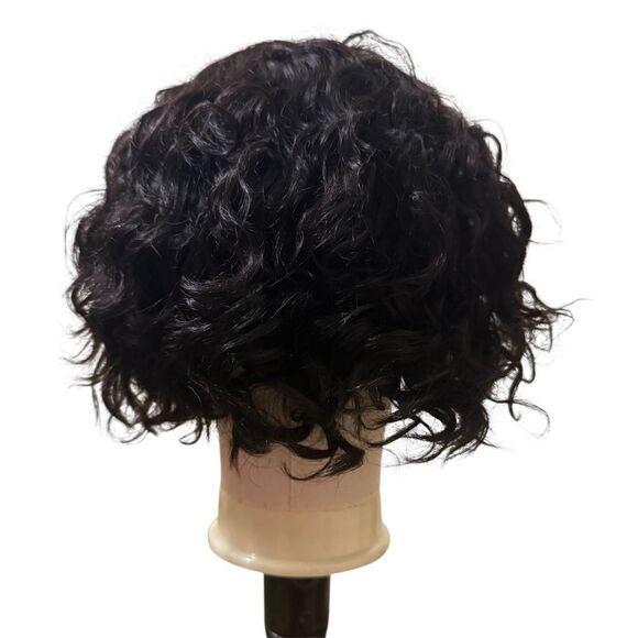 Luvme Hair Short Cut Loose Curl Bob Closure Wig With Wispy Bangs 8 inches - Picture 4 of 10